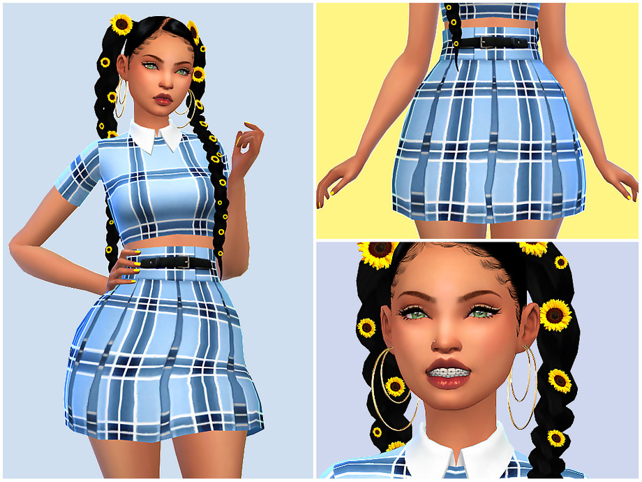 Plaid Set Skirt by Saruin at TSR » Sims 4 Updates