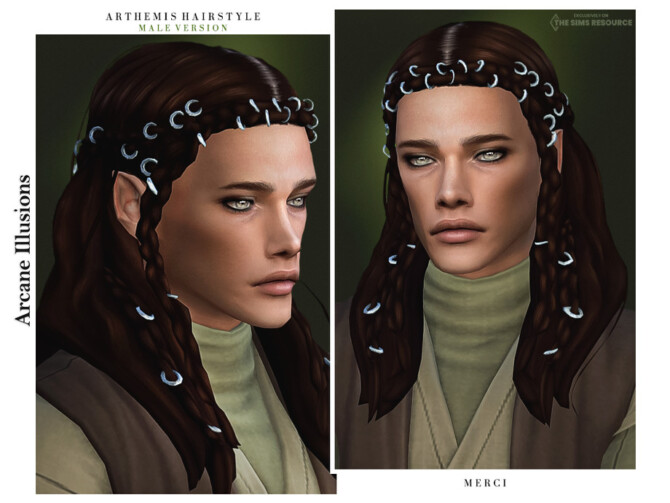 Sims 4 Arcane Illusions Arthemis Hairstyle for Male by  Merci  at TSR