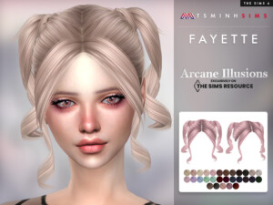 Arcane illusions – Fayette Hair by TsminhSims at TSR