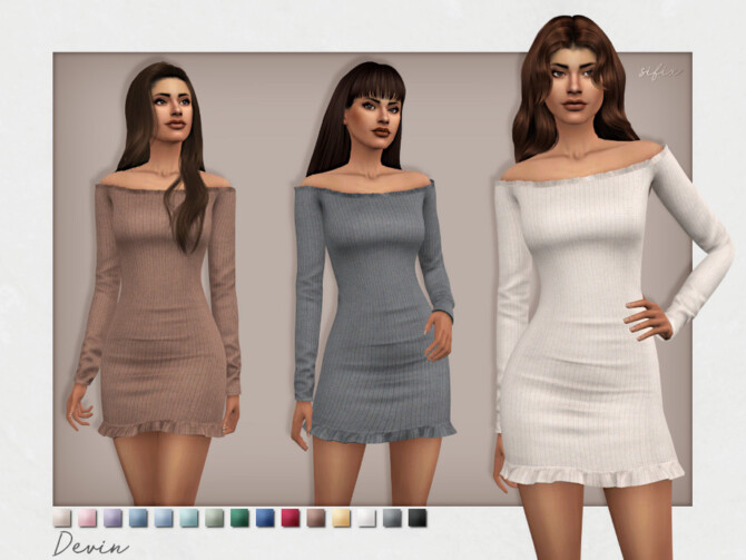 Sims 4 Devin Dress by Sifix at TSR