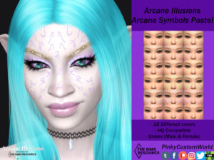 Arcane Illusions – Arcane Symbols Pastel by PinkyCustomWorld at TSR
