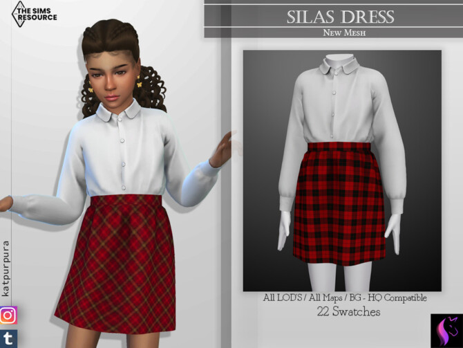 Sims 4 Silas Dress by KaTPurpura at TSR