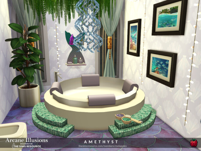 Sims 4 Arcane Illusions   Amethyst bedroom by melapples at TSR