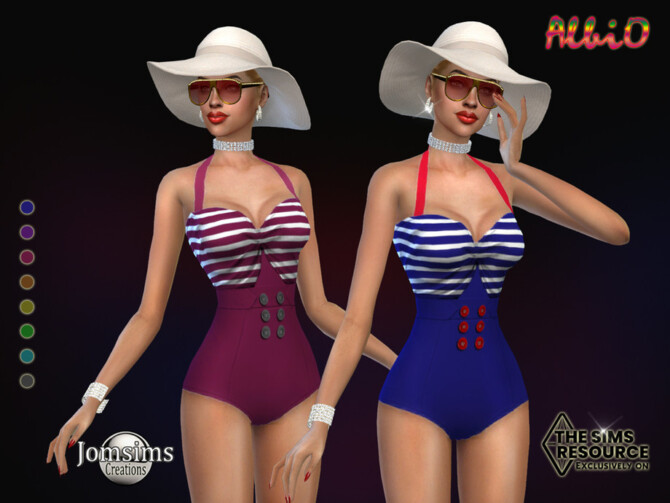 Sims 4 Albio swimsuit by jomsims at TSR