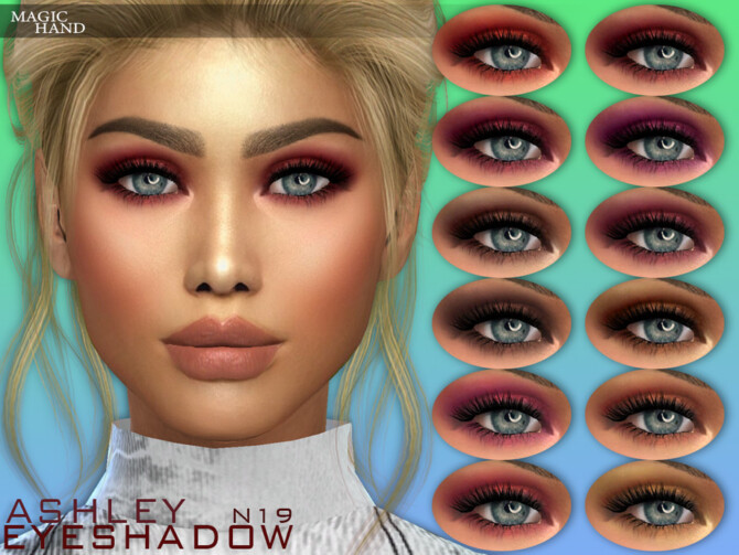 Sims 4 Ashley Eyeshadow N19 by MagicHand at TSR