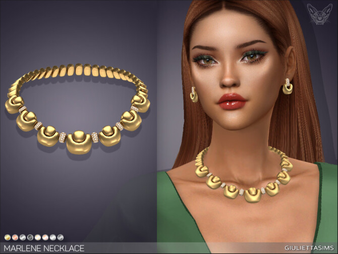 Sims 4 Marlene Necklace by feyona at TSR