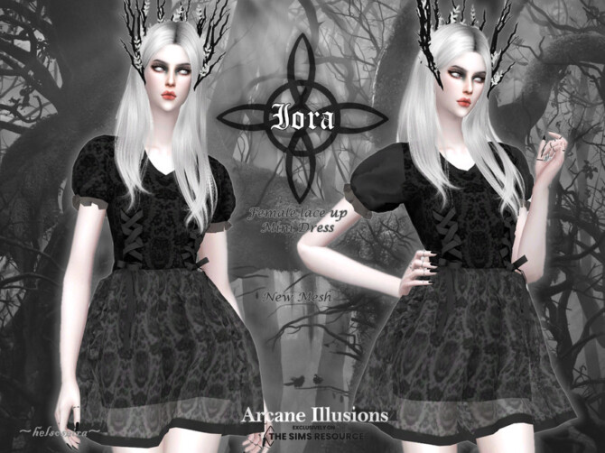 Sims 4 Arcane Illusions   IORA   Short Dress by Helsoseira at TSR