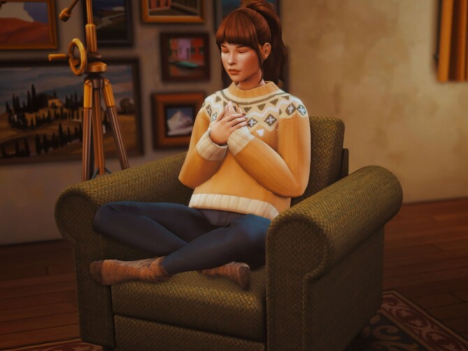Sims 4 Living Chair Poses 03 at Katverse