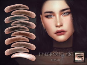 Eyebrows 36 female by RemusSirion at TSR