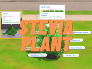 Harvestable Stevia by PiedPiper at Mod The Sims 4