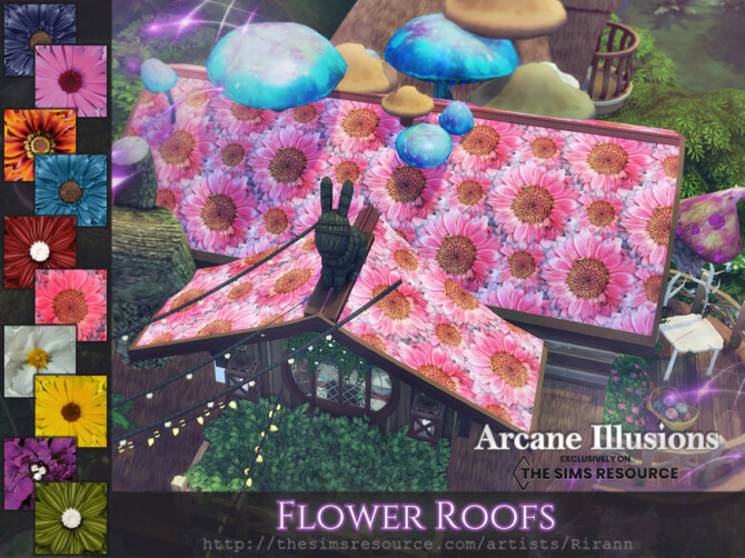 Sims 4 Arcane Illusions   Flower Roof by Rirann at TSR