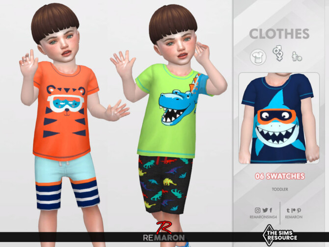 Sims 4 Carters Shirt 02 for Toddler by remaron at TSR