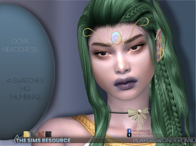 Sims 4 Doya Headdress by PlayersWonderland at TSR