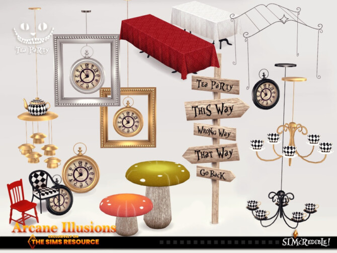 Sims 4 Arcane Illusions Tea party by SIMcredible! at TSR
