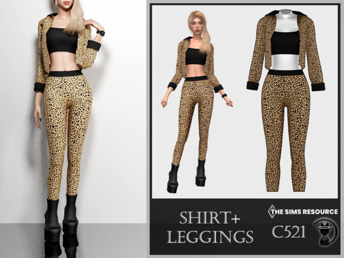 Sims 4 Shirt and Leggings C521 by turksimmer at TSR