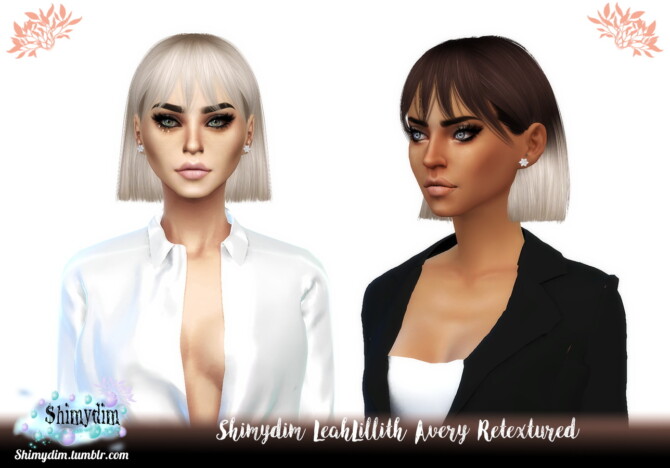 Sims 4 LeahLillith Avery Retexture Hair at Shimydim Sims