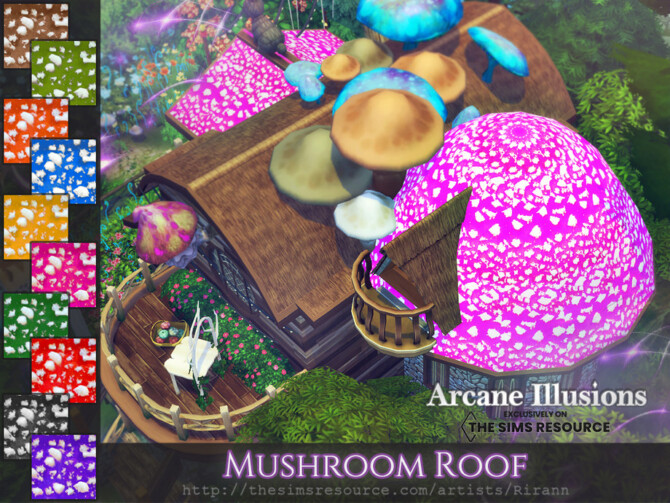 Sims 4 Arcane Illusions   Mushroom Roof by Rirann at TSR