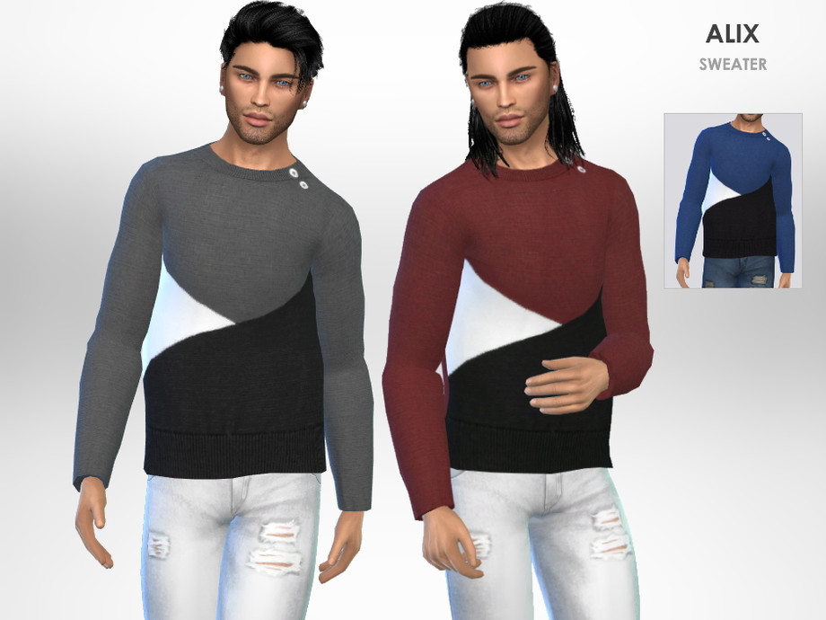 Alix Sweater by Puresim at TSR » Sims 4 Updates