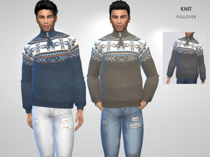 Sims 4 Knited Pullover by Puresim at TSR
