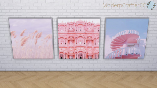 Sims 4 Pastle Pink Wall Art at Modern Crafter CC