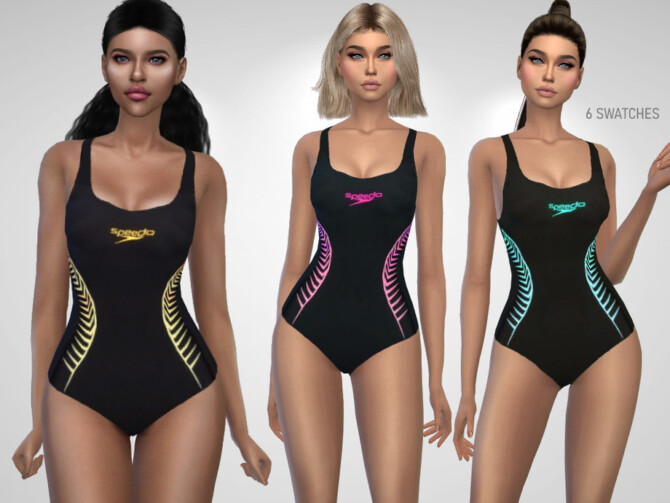 Sims 4 Black swimsuit by Puresim at TSR