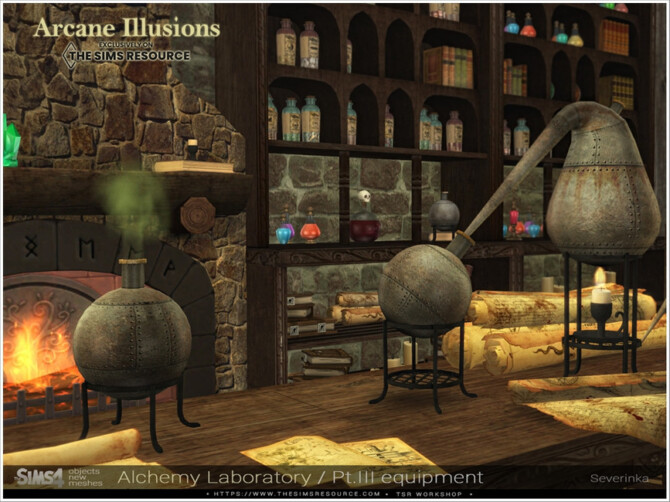 Sims 4 Arcane Illusions Alchemy Laboratory Pt.III equipment by Severinka  at TSR