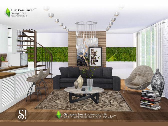 Sims 4 Lux Radium Living by SIMcredible! at TSR