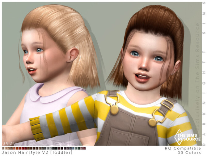 Sims 4 Jason Hairstyle V2 (Toddler) by DarkNighTt at TSR