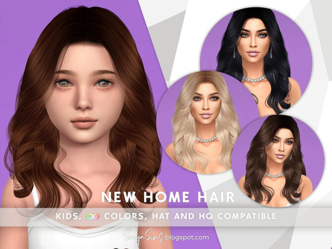 Sims 4 New Home Hair for KIDS by SonyaSimsCC at TSR