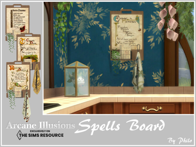 Sims 4 Arcane Illusions Spells board by philo at TSR