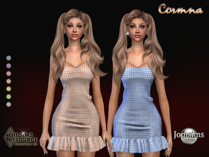 Sims 4 Cormna dress by jomsims at TSR