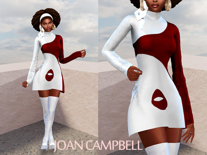 Sims 4 Elisbeth Dress by Joan Campbell Beauty at TSR
