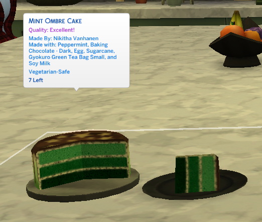 Sims 4 Mint Ombre Cake   New Custom Recipe by RobinKLocksley at Mod The Sims 4