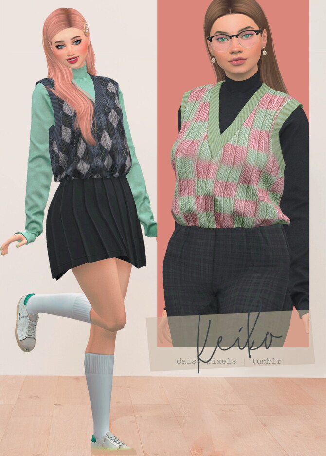 Sims 4 Keiko Top at Daisy Pixels