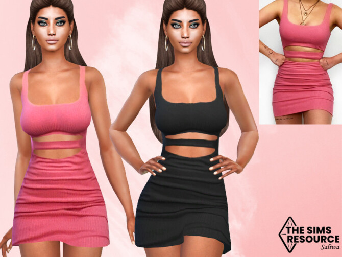 Sims 4 Candice Dress by Saliwa at TSR