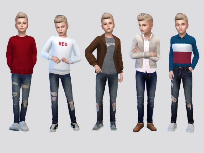 Sims 4 Craig Denim Jeans Boys by McLayneSims at TSR