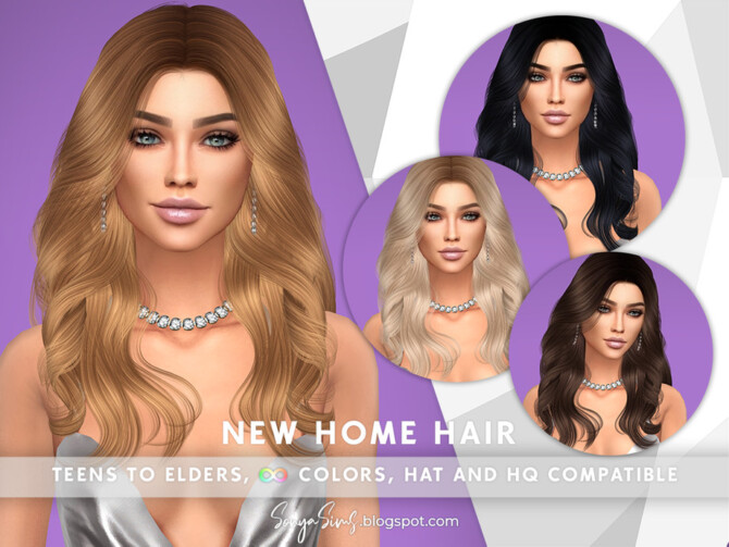 Sims 4 New Home Hair by SonyaSimsCC at TSR
