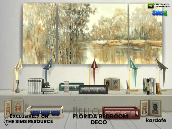 Sims 4 Florida Bedroom Deco by kardofe at TSR
