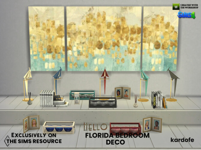 Sims 4 Florida Bedroom Deco by kardofe at TSR