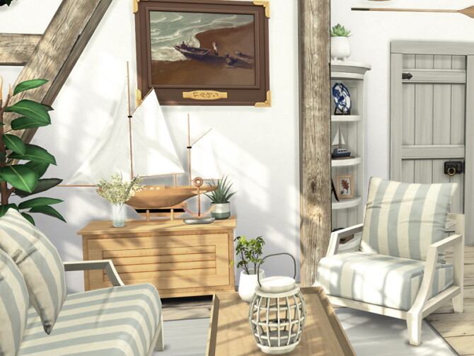 Sims 4 Coastal Living Room by Flubs79 at TSR