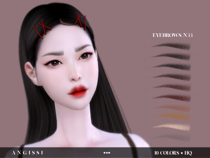 Sims 4 Eyebrows n33 by ANGISSI at TSR