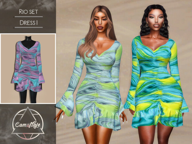 Sims 4 Rio Dresses I by Camuflaje at TSR