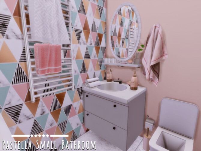 Sims 4 Pastella Small Bathroom by GenkaiHaretsu at TSR