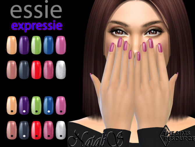 Sims 4 Essie Expressie short natural nails by NataliS at TSR