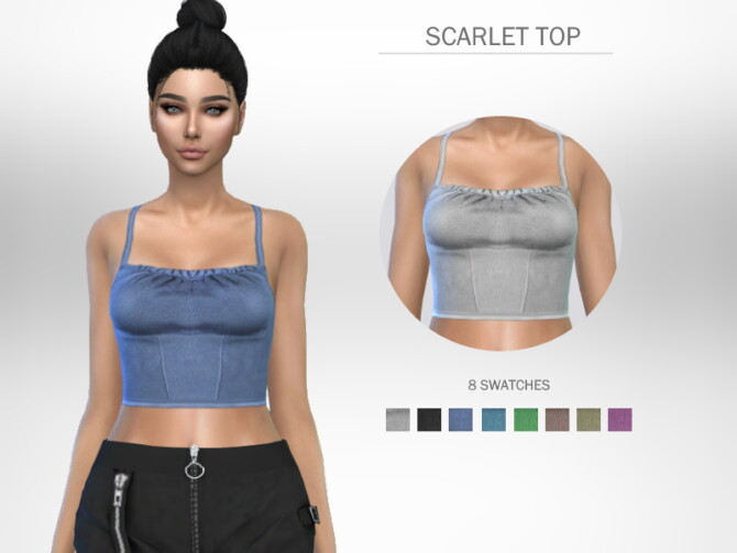 Sims 4 Scarlet Top by Puresim at TSR