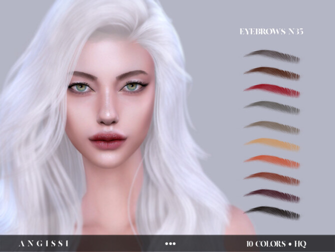 Sims 4 Eyebrows n35 by ANGISSI at TSR