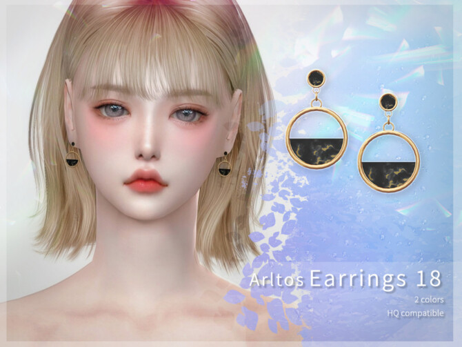 Sims 4 Marble earrings 18 by Arltos at TSR