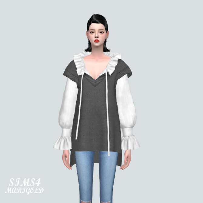 Sims 4 Vest With L Blouse at Marigold