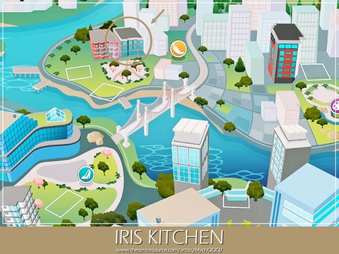 Sims 4 Iris Kitchen by MychQQQ at TSR