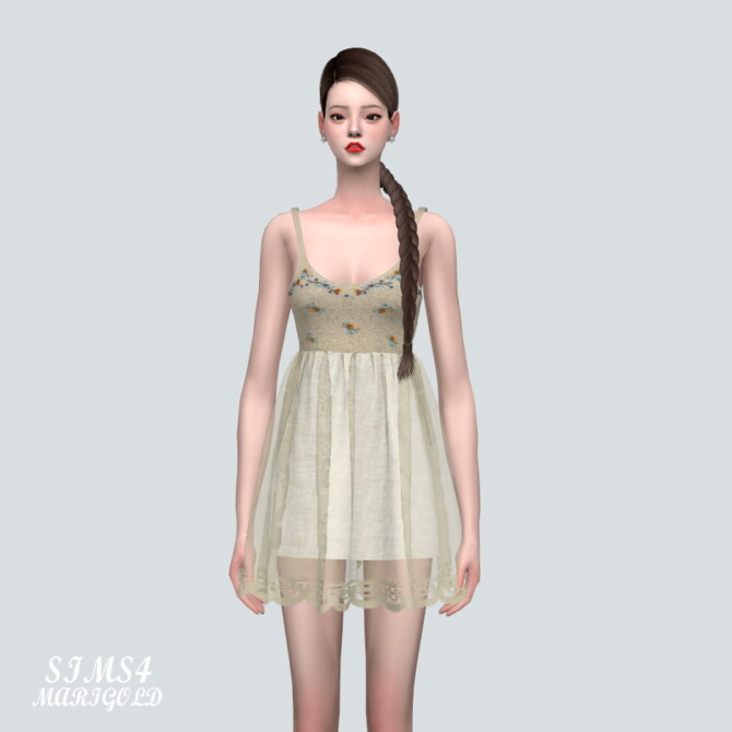 Sims 4 52 Knit S Mini Dress at Marigold